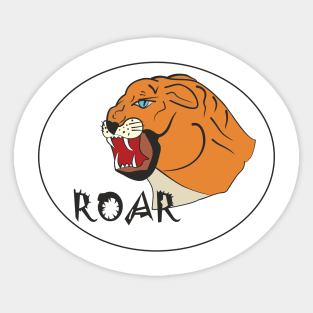 The Roaring Tiger Sticker